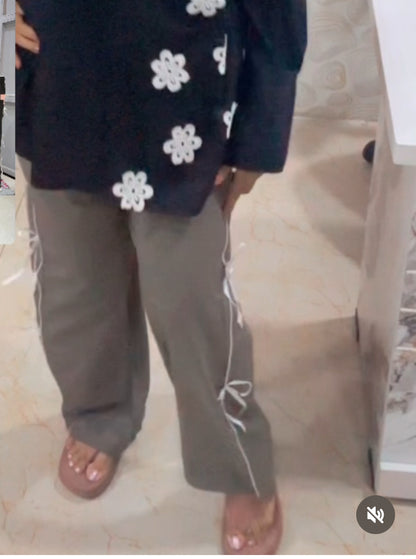 Luxury Side Ribbon Pants