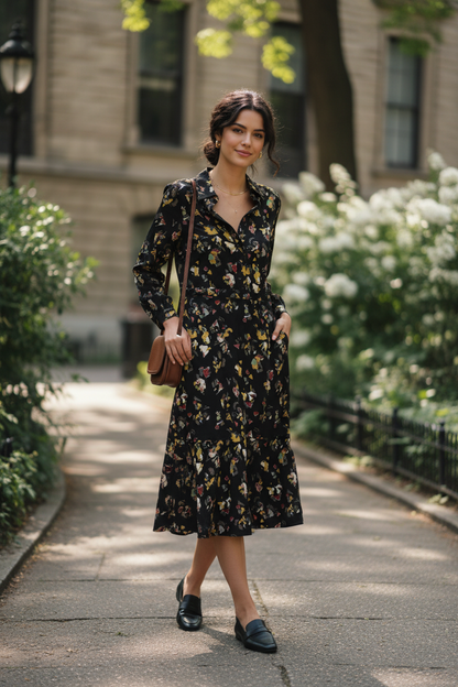 Black Floral Dress