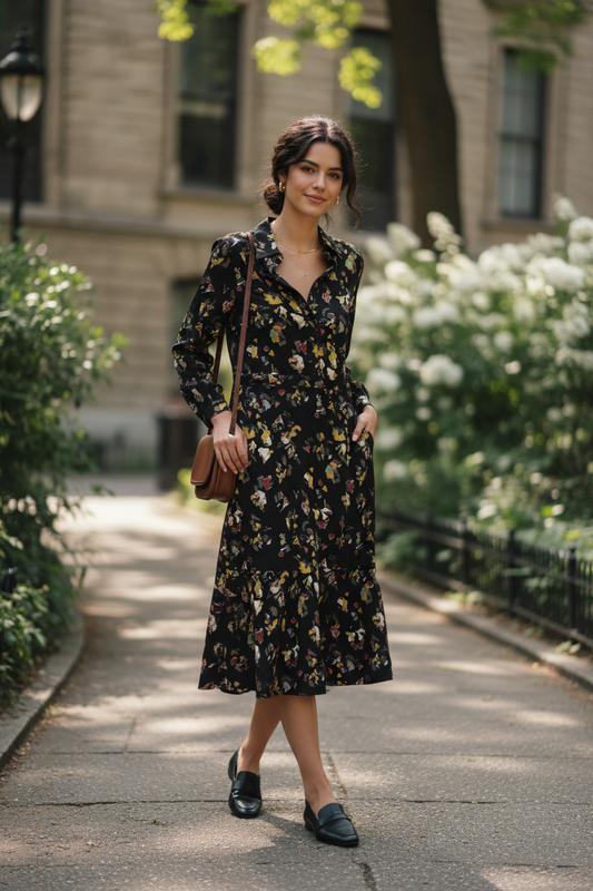 Black Floral Dress