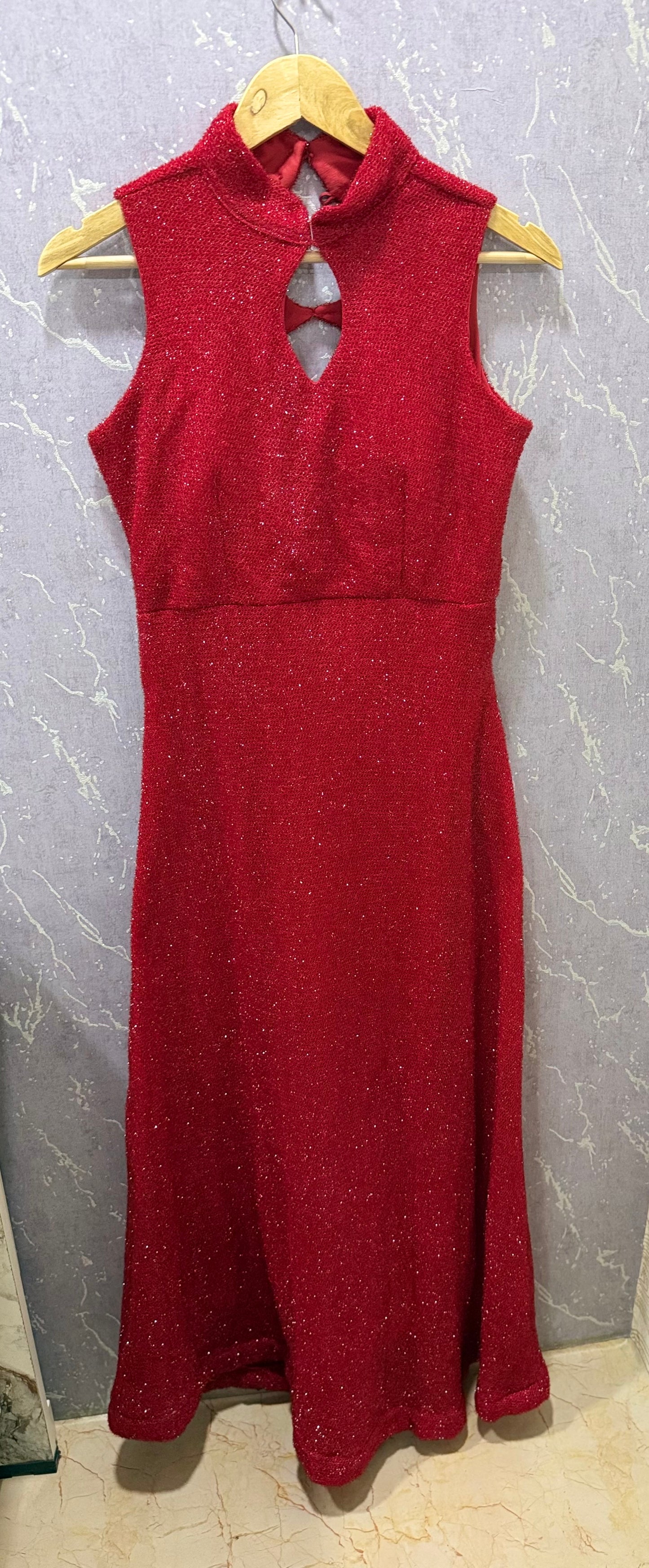Red Party-Wear Gown