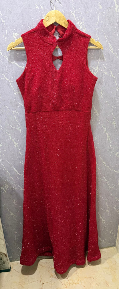 Red Party-Wear Gown
