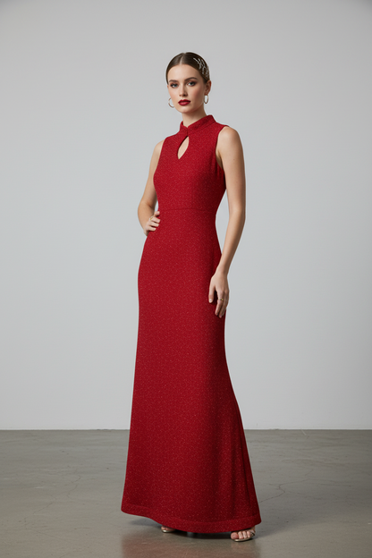 Red Party-Wear Gown