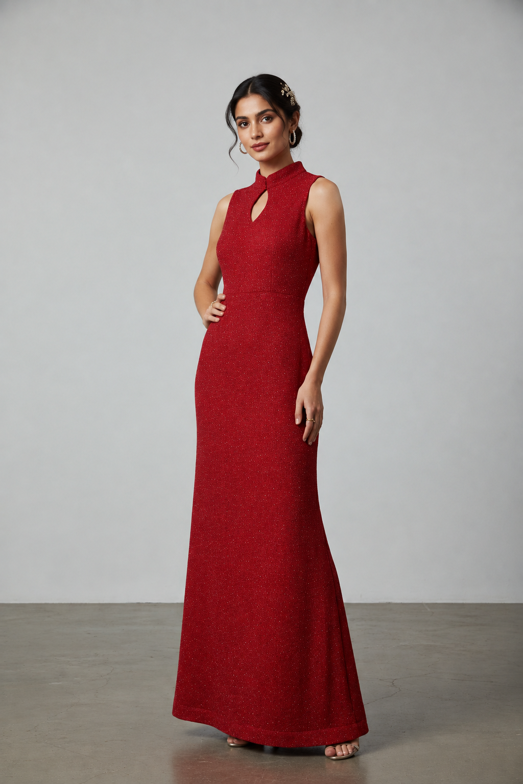 Red Party-Wear Gown
