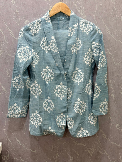 Blue Blazer with Pants Set
