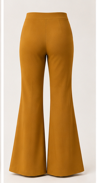 Élan Luxe Bell Bottoms - Mustard
