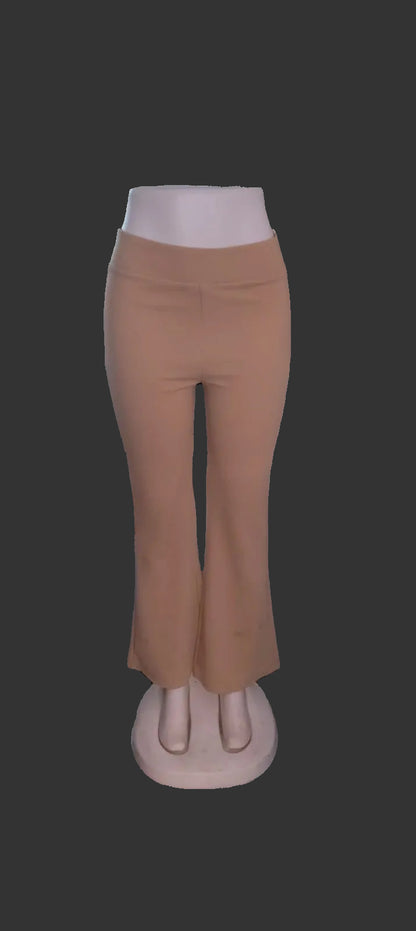 Beige anti-wrinkle bell bottoms – product view