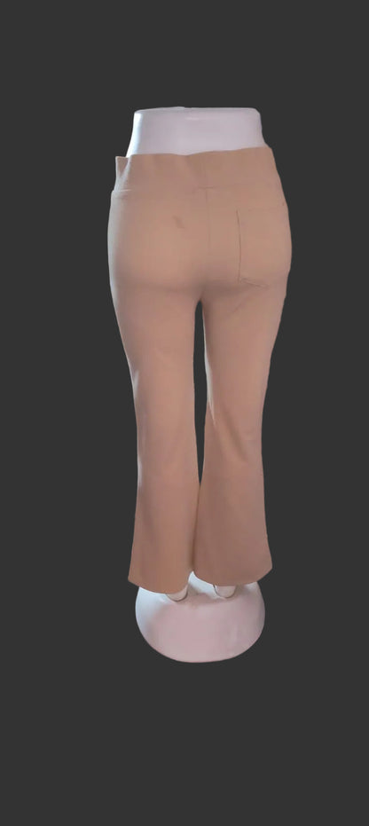 Beige anti-wrinkle bell bottoms – product view
