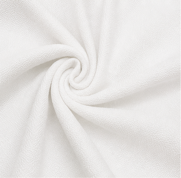 Close-up of the Italian Crepe fabric with a fine textured finish