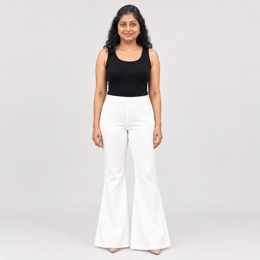 Alternate catalog preview for Élan Luxe Bell Bottoms – White