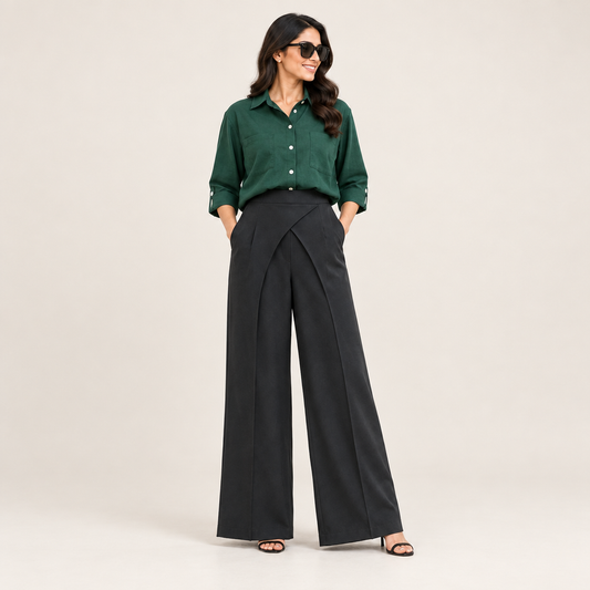 Dark Green Shirt and Black Pants Set catalog image preview